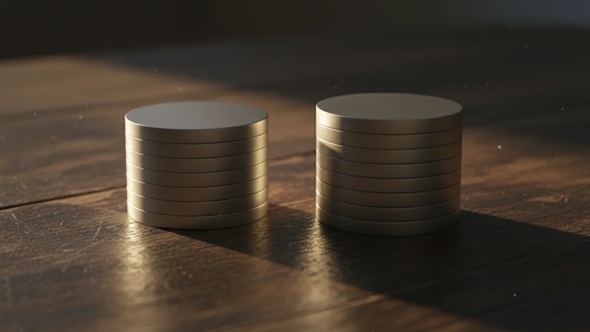 Balança de latão sobre mesa de madeira com luz lateral quente